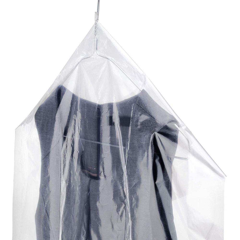 Transparent Clear Dry Cleaning Biodegradable Plastic Garment Suit Storage Cover Packing Bag